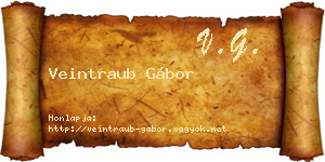 Veintraub Gábor névjegykártya